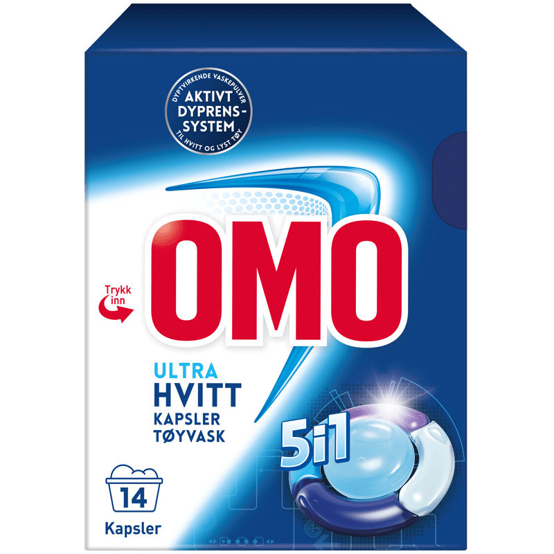 Omo Ultra hvitt kapsler