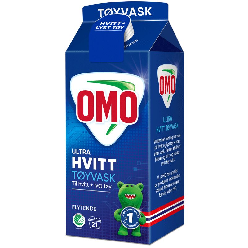 Ultra hvitt tøyvask flytende