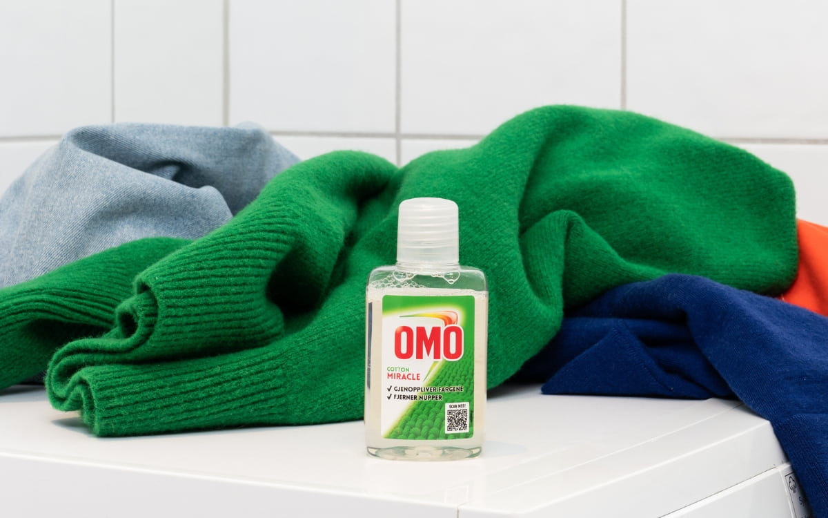 Klær vasket med OMO Cotton Miracle.